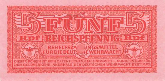 5 Reichspfennig ro.502  Wehrmacht